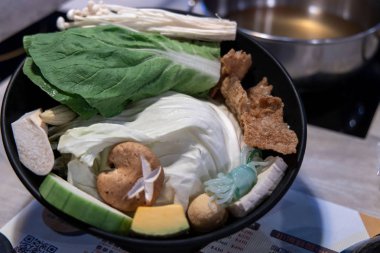 Çin hotpot için çeşitli sebzeler