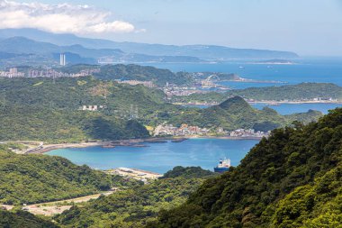 Yeni Taipei şehirde Jiufen güzel manzara