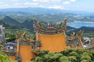 Yeni Taipei şehirde Jiufen güzel manzara