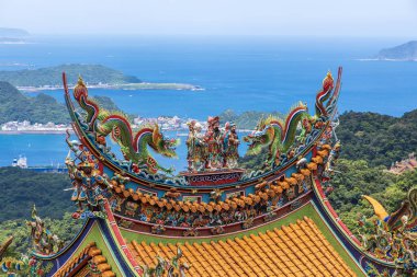 Yeni Taipei şehirde Jiufen güzel manzara