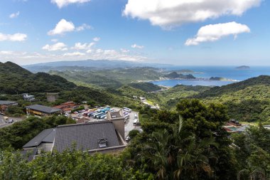 Yeni Taipei şehirde Jiufen güzel manzara