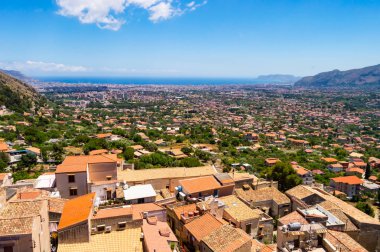 Kuzey Batı Sicilya Palermo şehir yükseltilmiş görünümü