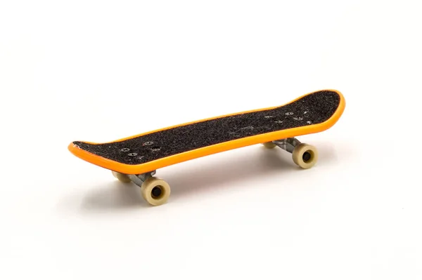 Leere Skateboard Vorlage Attrappe Isoliert Auf Weißem Hintergrund — Stockfoto