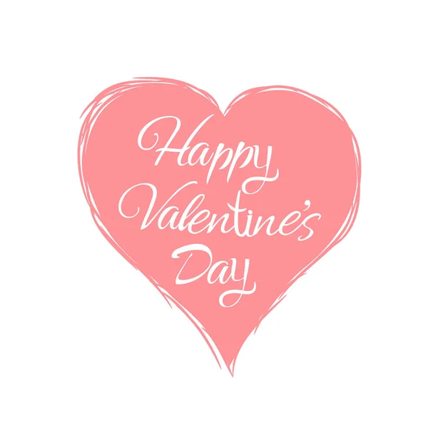 Feliz Día de San Valentín Dibujo a mano Vector Diseño de letras . — Vector de stock