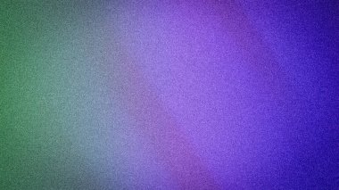 Canlı ve yumuşak bir soyut 4K gradyan, eşsiz bir kumlu dokuya sahip, mor, mavi ve yeşil zengin renkleri harmanlayan
