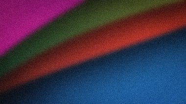 Mor, yeşil, turuncu ve mavi renklerin pürüzsüz geçişleriyle bulanık soyut bir gradyan. Yaratıcı projeler için canlı bir kumlu doku içeriyor.