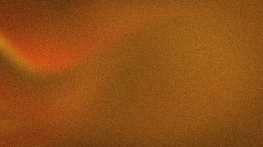 Sıcak, soyut bir 4K arka plan, turuncu, kahverengi ve sarı tonlarda bulanık, bulanık geçişler, kumlu bir dokuyla tamamlanmış.