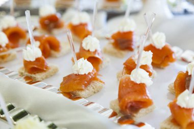 Noel 'de krem peynirli somon balıklı kanepe