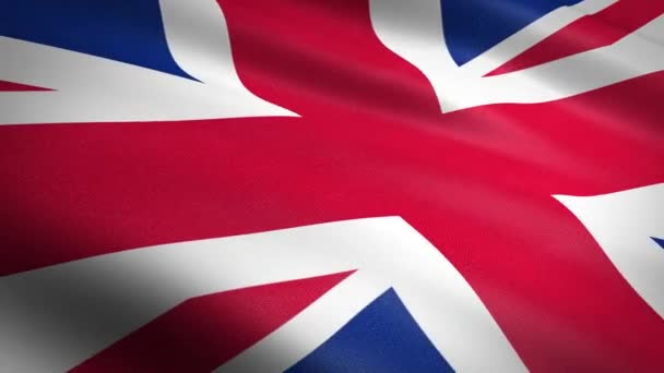 Bandiera Sventolante Gran Bretagna Irlanda Del Nord Realistico Sfondo Union — Video Stock