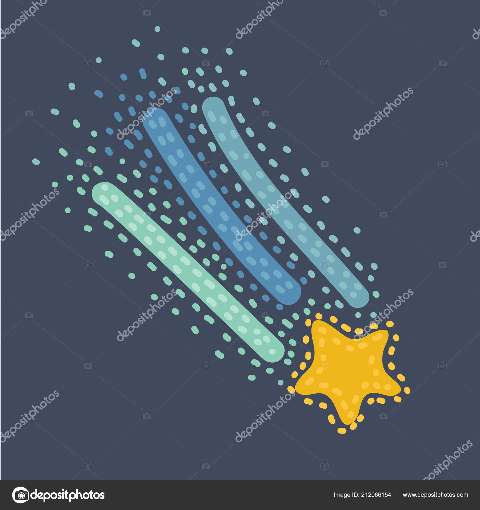 Shooting Star Isolated On Dark Background Stock Vector C Cosmaa 212066154
