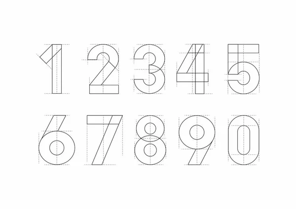 Set of vector number — Stock Vector