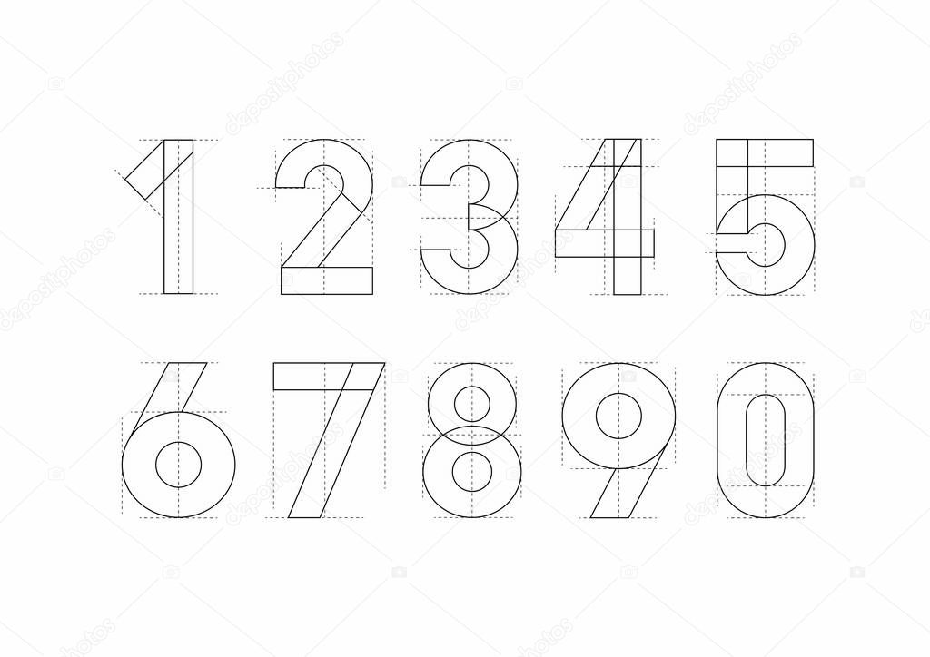 Set of vector numbers Sketch Number