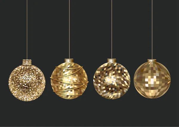 Mousserende Glitter Tekstur Bauble Ferie Dekoration Fantastisk Til Jul Nytår – Stock-vektor