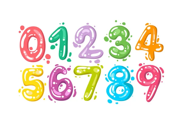 Illustration Colorful Numbers — Stock Vector