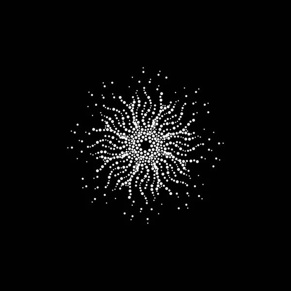 Siyah bir arka plan soyut sembolü. Kabarcık tasarım.