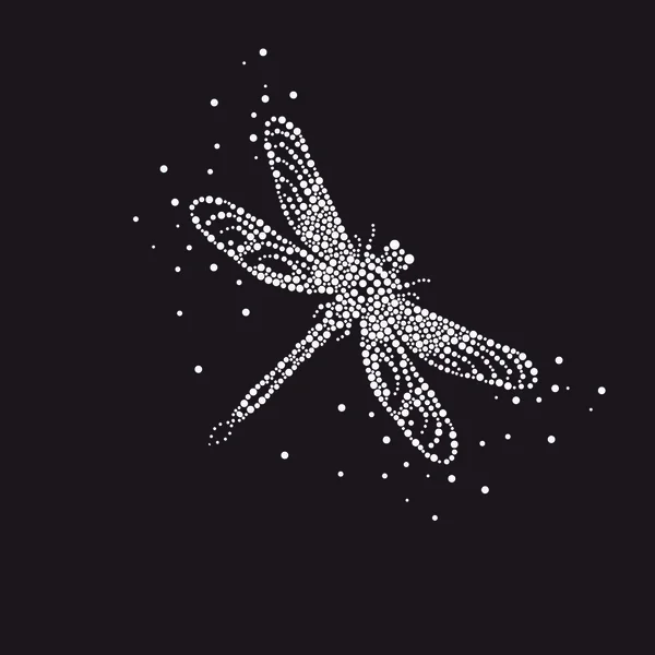 Yusufçuk siyah bir arka plan üzerine siyah soyut. Balonlar tasarımı. Güzellik.