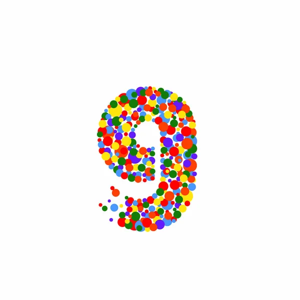 Letra Burbujas Colores Diseño Burbujas Ilustración Vectorial — Archivo Imágenes Vectoriales