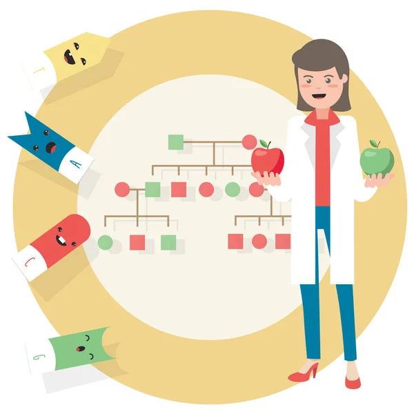 研究实验室Dna — 图库矢量图片