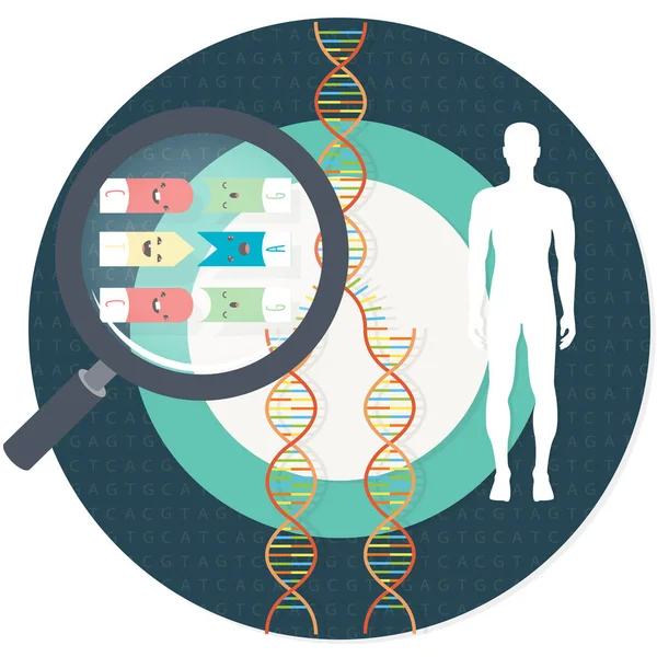 Forskningslaboratorium DNA — Stock vektor