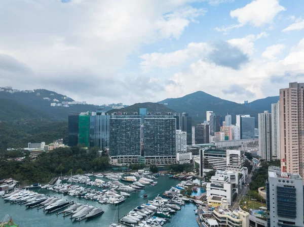 Hong Kong Dec 2018 Veduta Aerea Panoramica Dei Pescherecci Traino — Foto Stock