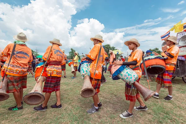 Festiwal Thai Rockets (Boon Bang FAI) odbywa się co roku obracającej Obrazek Stockowy