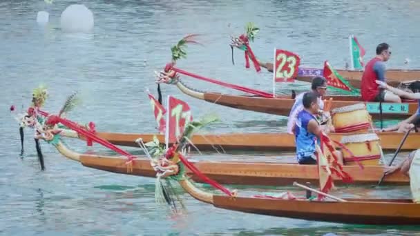 Hong Kong Maio 2019 Dragon Boat Racing Dragon Boat Festival — Vídeo de Stock