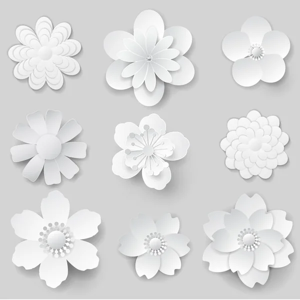 Design Flores Arte Papel Existências Vectores — Fotografia de Stock