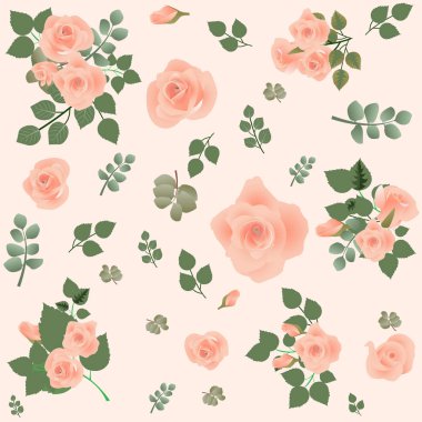 Çiçek desenli sorunsuz. Vektör hisse senedi.