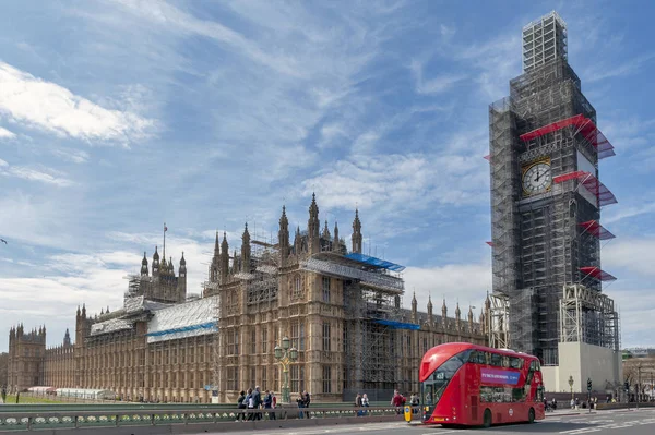 Londres Reino Unido Abril 2018 Torre Elizabeth Gran Reloj Gran — Foto de Stock