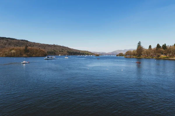 Gyönyörű Kék Víz Windermere Tótól Lake District Nemzeti Park Dél — Stock Fotó