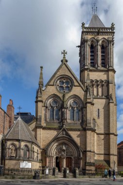 York, İngiltere - Nisan 2018: Katolik Kilisesi St Wilfrid Gotik Revival tarzda aka Şehir York, İngiltere, İngiltere'nin annesi kilise inşa tarihi bina