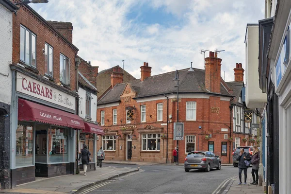 York England April 2018 Altes Gebäude Von Cross Keys Restaurant — Stockfoto