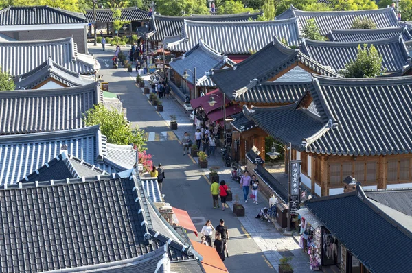 Jeonju Corée Sud Septembre 2018 Vue Village Jeonju Hanok Attraction — Photo