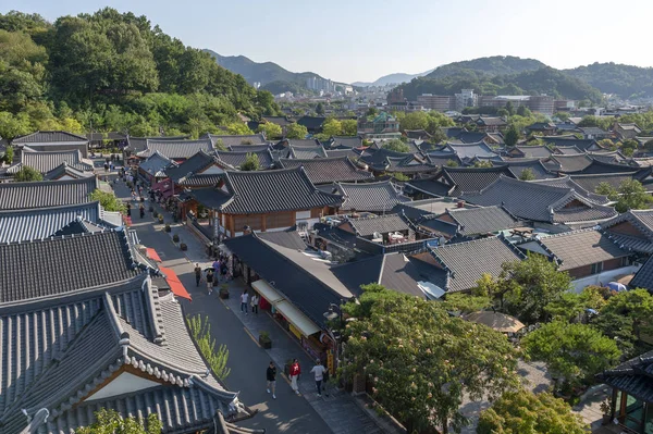 Jeonju Corea Del Sur Septiembre 2018 Vista Jeonju Hanok Village — Foto de Stock