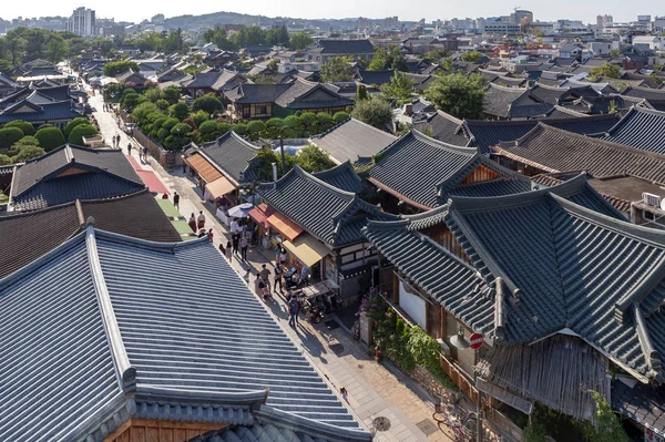 Jeonju Corée Sud Septembre 2018 Vue Village Jeonju Hanok Attraction — Photo