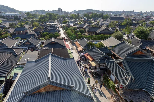 Jeonju Corée Sud Septembre 2018 Vue Village Jeonju Hanok Attraction — Photo