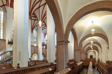 Leipzig, Almanya - Ekim 2018: St Thomas Church'ün İçişleri (Thomaskirche), Leipzig, Almanya'da bir Lutheran kilisesi