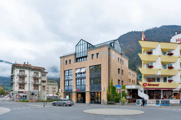 Interlaken Švýcarsko Říjen 2019 Exteriér Budovy Místní Pobočky Ubs Švýcarské — Stock fotografie