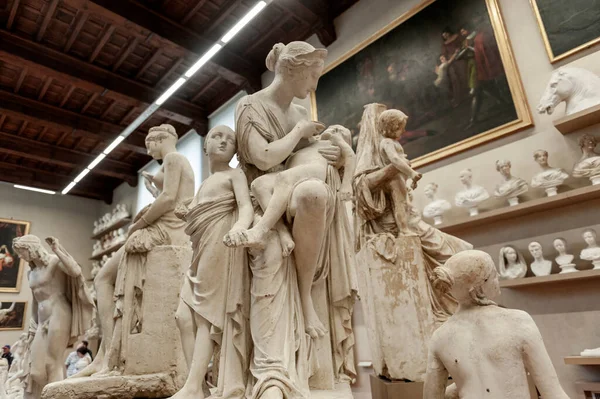 Florence Italy October 2019 Plaster Casts Lorenzo Bartolini Exhibited Gipsoteca Royalty Free Stock Photos