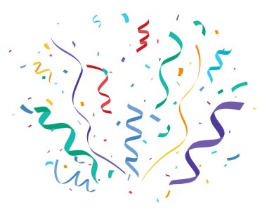 Renkli konfeti arka planı. doğum günü, tatil, reklamcılık ve parti tasarım unsuru 