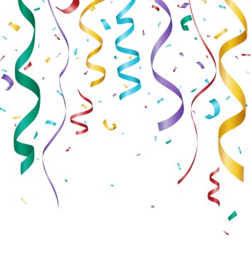 Renkli konfeti arka planı. doğum günü, tatil, reklamcılık ve parti tasarım unsuru 