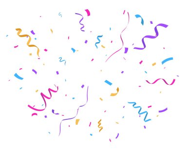 Renkli konfeti arka planı. doğum günü, tatil, reklamcılık ve parti tasarım unsuru