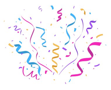 Renkli konfeti arka planı. doğum günü, tatil, reklamcılık ve parti tasarım unsuru