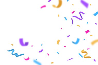 Renkli konfeti arka planı. doğum günü, tatil, reklamcılık ve parti tasarım unsuru