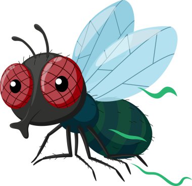 Çizgi film sineklerinin vektör çizimi