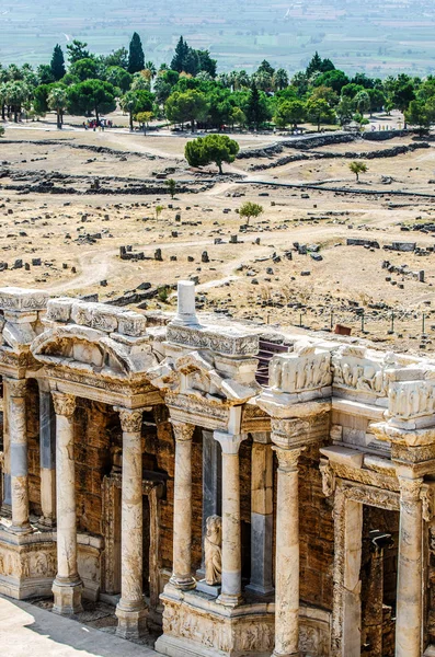 Vista Del Anfiteatro Naturaleza Pamukkale Turquía — Foto de Stock