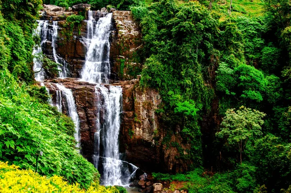 Great Beautiful Waterfall Nuwara Eliya Sri Lanka — Stock Photo, Image