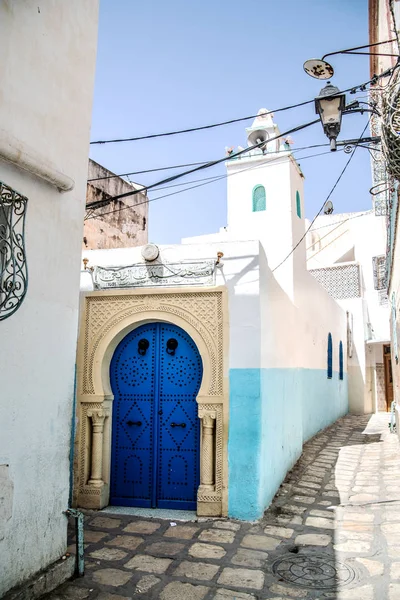 Moské Gamla Gatorna Medina Sousse Tunisien Nordafrika Royaltyfria Stockfoton