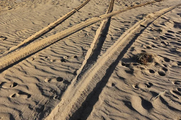 Kumdaki Kuzey İsrail ' Akdeniz'in kıyısında 