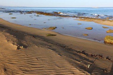 kumlu Akdeniz İsrail'in kuzey kıyısında 